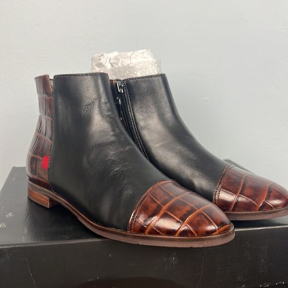 Marc Joseph Herald Square cap toe color block ankle bootie size 5.5 - Picture 2 of 7